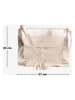 Pia Sassi Leder-Umhängetasche "Serra Dolcedorme" in Gold - (B)27 x (H)22 x (T)10 cm