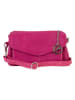 Pia Sassi Leren schoudertas "Corno Baitone" fuchsia - (B)24 x (H)14 x (D)10 cm
