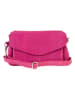 Pia Sassi Leren schoudertas "Corno Baitone" fuchsia - (B)24 x (H)14 x (D)10 cm