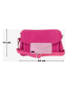 Pia Sassi Leren schoudertas "Corno Baitone" fuchsia - (B)24 x (H)14 x (D)10 cm