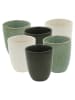Ard'time 6-delige set: bekers "Mila" groen/wit - 200 ml