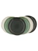 Ard'time 6-delige set: dessertborden "Mila" groen/wit - Ø 20,5 cm