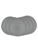 Ard'time 6-delige set: dinerborden "Galet" grijs - Ø 26,8 cm