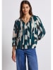 Street One Bluse in Petrol/ Creme
