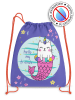Denokids Worek "Mermaid" w kolorze fioletowo-różowym - 40 x 33 cm