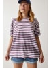 Happiness Istanbul Shirt in Weiß/ Lila