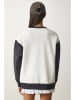 Happiness Istanbul Sweatshirt in Weiß/ Schwarz