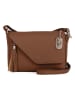 Anna Morellini Leder-Umhängetasche "Lola" in Braun - (L)24 x (B)6 x (H)18 cm