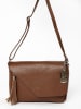 Anna Morellini Leder-Umhängetasche "Lola" in Braun - (L)24 x (B)6 x (H)18 cm