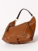 Anna Morellini Leder-Henkeltasche in Hellbraun