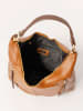 Anna Morellini Leder-Henkeltasche in Hellbraun