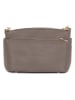 Mia Tomazzi Leren handtas "Bardolino" grijs - (B)25 x (H)13 x (D)17 cm