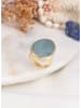 L'Atelier de Gaia Vergulde ring met edelsteen