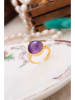 L'Atelier de Gaia Vergulde ring met edelsteen