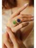 L'Atelier de Gaia Vergold. Ring mit Edelstein und Perle
