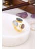 L'Atelier de Gaia Vergulde ring met edelsteen