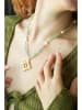L'Atelier de Gaia Vergulde ketting met hanger - (L)45 cm