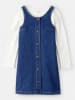 OshKosh Jeans-Kleid in Weiß/ Blau
