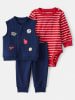 carter's 3tlg. Outfit in Dunkelblau/ Rot