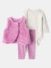 carter's 3-delige outfit paars/wit
