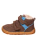 bisgaard Leder-Barfußschuhe in Braun/ Hellblau