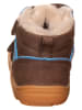 bisgaard Leder-Barfußschuhe in Braun/ Hellblau