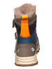 bisgaard Leder-Winterboots "Torben" in Blau/ Grau