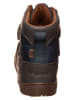 bisgaard Leder-Boots  in Dunkelblau/ Braun