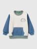 Benetton Sweatshirt in Grün/ Blau/ Creme
