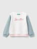 Benetton Sweatshirt wit/lichtblauw/lichtroze