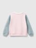 Benetton Bluza w kolorze błękitno-biało-jasnoróżowym
