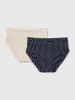 Benetton 2er-Set: Slips in Dunkelblau/ Creme