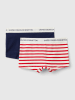 Benetton 2er-Set: Boxershorts in Dunkelblau/ Creme/ Rot