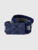Benetton Gürtel in Dunkelblau/ Silber