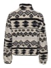 ONLY Fleecepullover in Creme/ Schwarz