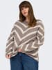 ONLY Sweter w kolorze szarobrązowo-kremowym