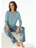 Schiesser Pyjama turquoise