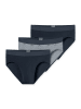 Schiesser 3er-Set: Slips in Dunkelblau/ Grau