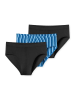 Schiesser 3er-Set: Slips in Blau/ Schwarz