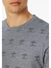 Schiesser Pyjama in Dunkelblau/ Grau