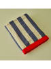 BELLA MAISON Badetuch "Line" in Weiß/ Blau/ Rot - (L)150 x (B)90 cm
