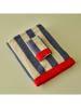BELLA MAISON Badhanddoek "Line" wit/blauw/rood - (L)150 x (B)90 cm