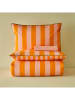 BELLA MAISON 3tlg. Bettwäscheset "Line" in Rosa/ Orange