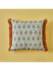 BELLA MAISON Kussenhoes "Elegance'' turquoise/oranje - (L)43 x (B)43 cm