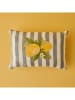 BELLA MAISON Kissenhülle ''Lemoncello'' in Creme/ Blau/ Gelb - (L)35 x (B)50 cm