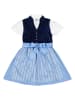 Isartrachten Dirndl lichtblauw/donkerblauw