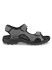 Ecco Leder-Wandersandalen "Hike" in Grau/ Schwarz