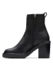 Clarks Leren enkellaarzen "Cassiano" zwart