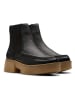 Clarks Leder-Chelsea-Boots "Linoso" in Schwarz
