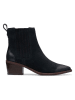 Clarks Leder-Stiefeltten in Schwarz